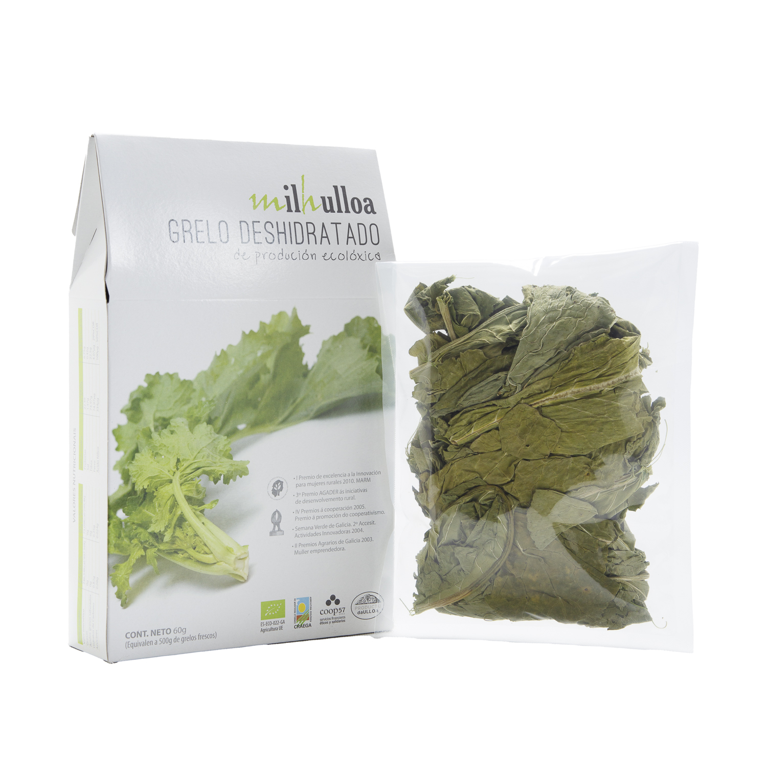 Feuilles de navet déshydratées biologiques